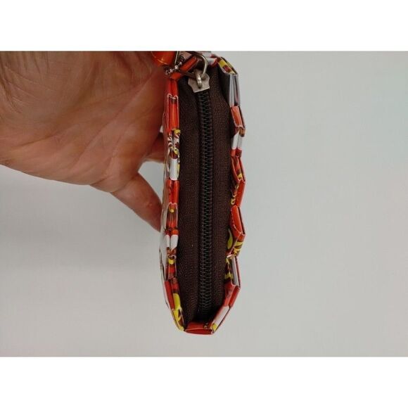 Nahui Ollin Wristlet Small Orange Candy Wrapper Bag - Picture 7 of 12
